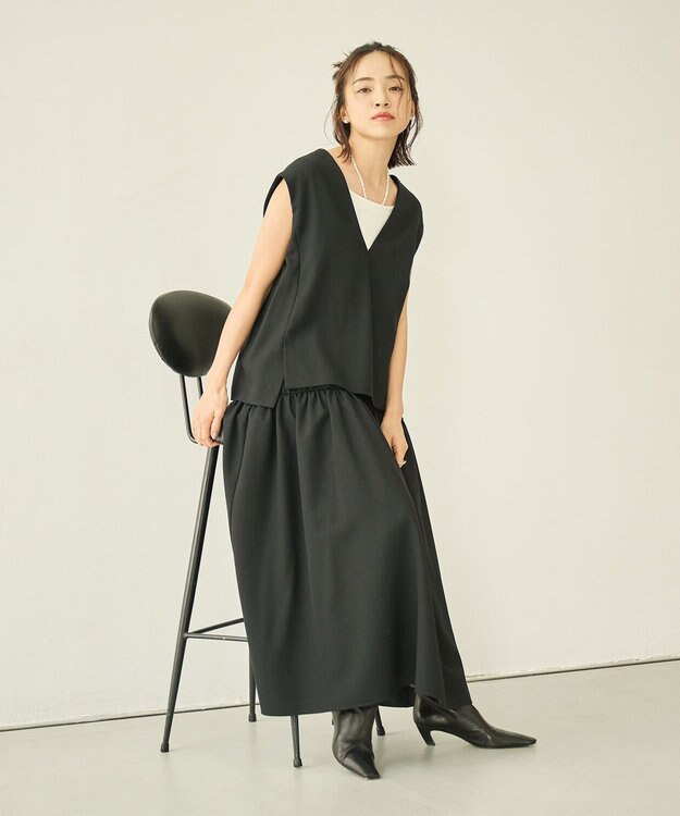 #Newans セットアップライクワンピース ブラック