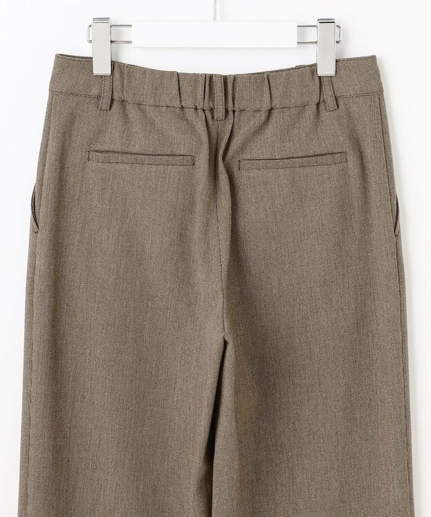 J.PRESS LADIES L 【洗える】T/Rアルガンシルク ワイド パンツ ブラウン系