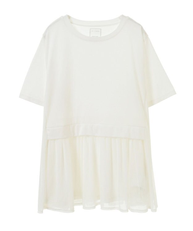 Green Parks メッシュドッキングチュニック Off White