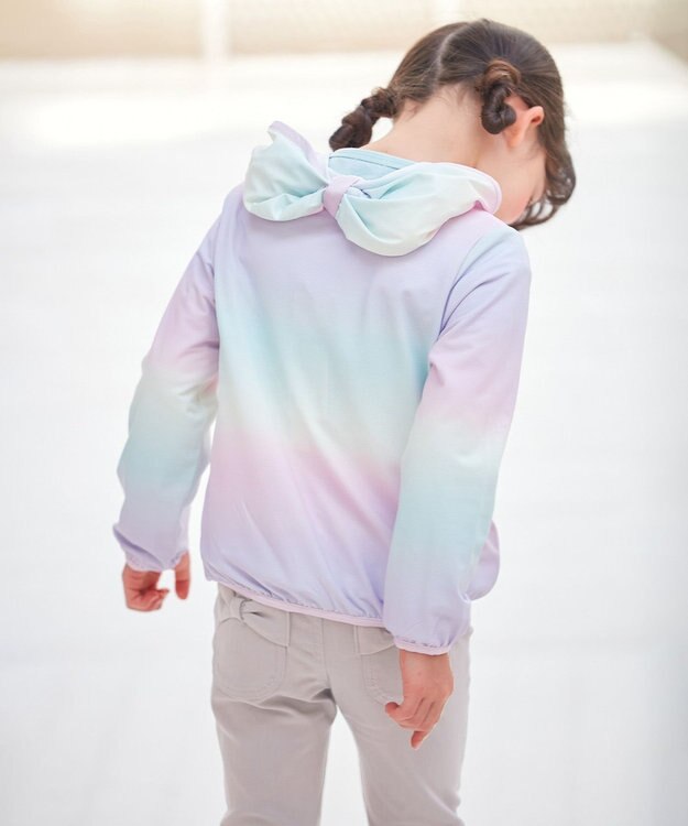 ANY KIDS UVカット さらさら パーカー レインボー