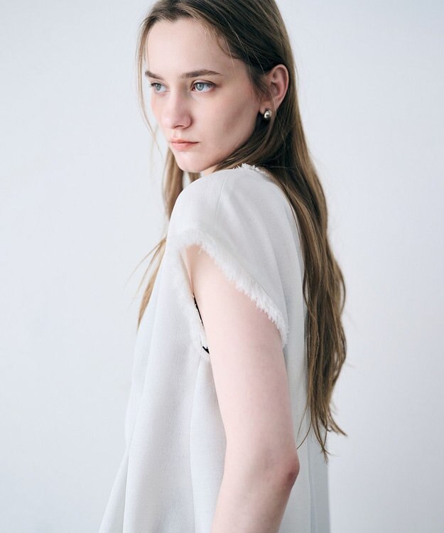 uncrave リネンライクツイル ジレブラウス オフ