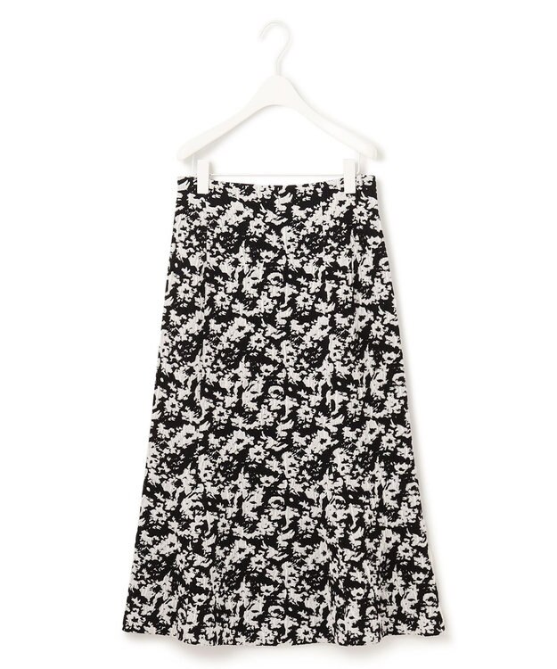 ICB 【洗える】 PEハイゲージJQ ニットスカート ブラック×オフホワイト系