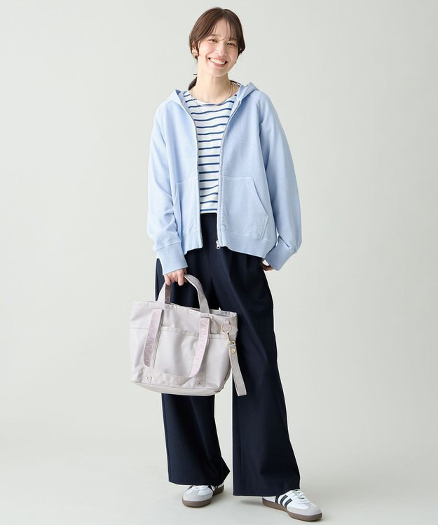 ANY L ピグメントパーカー ライトブルー