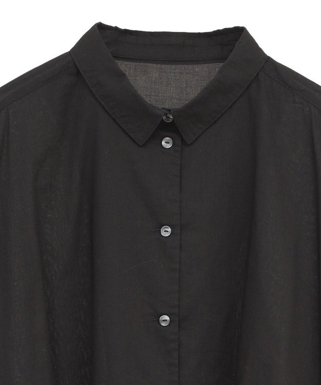 CRAFT STANDARD BOUTIQUE ペプラム長袖ブラウス Black