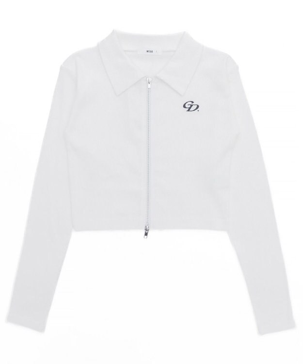 WEGO ヴィンテージライクWZIPトップス オフホワイト