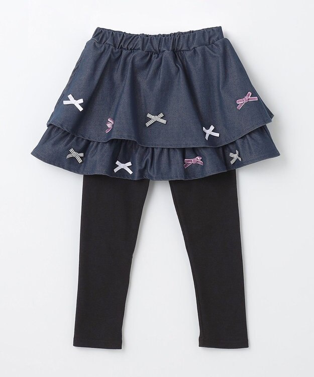 ANY KIDS デニム ニット スカッツ インディゴ