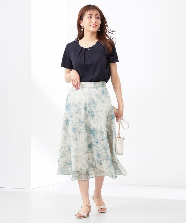 ANY SIS 【吸水速乾・UVケア・接触冷感】コンフォートジャージー カットソー ネイビー