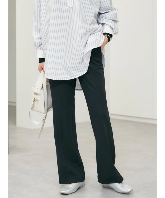 AMERICAN HOLIC 美・美・美ポンチジョーゼットフレアパンツ Black