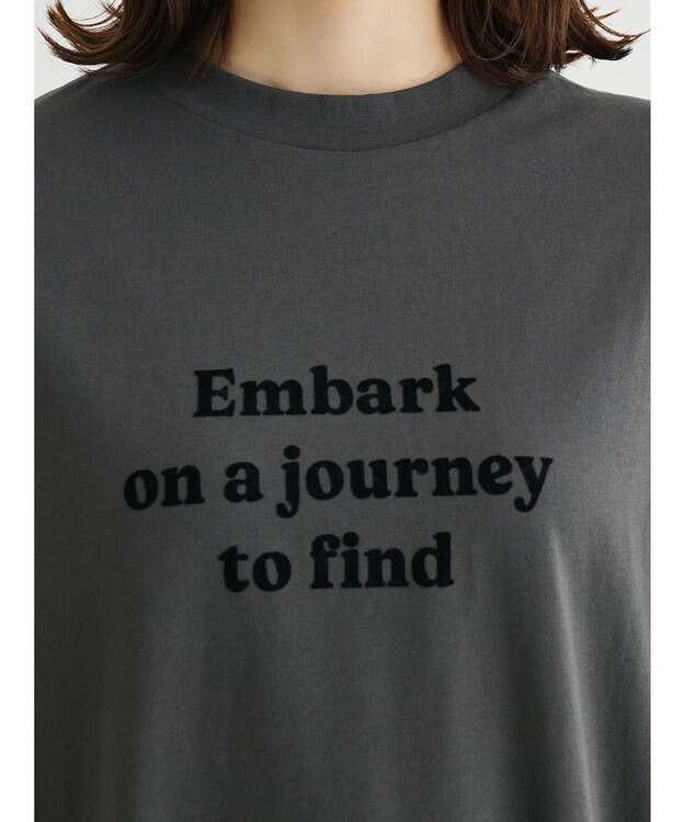 Green Parks ブロックロゴオーバーサイズＴシャツ Dark Gray