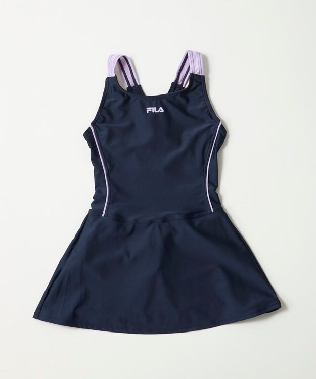 OP／FILA 【FILA】Aラインワンピース スクール水着 ネイビー×パープル