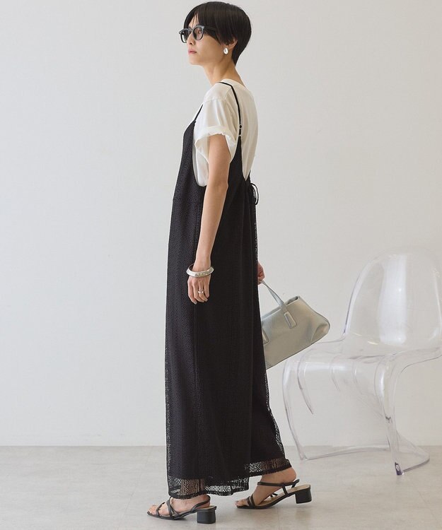 AMERICAN HOLIC 【先行予約】レースキャミサロペット Black