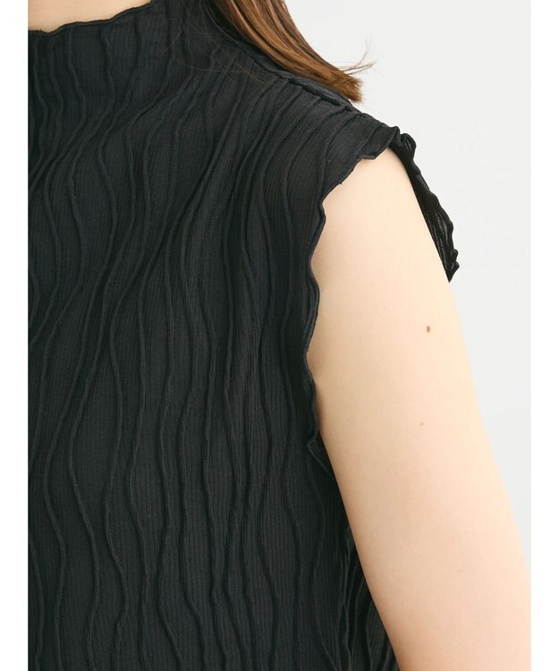 Green Parks ・Ｐｅｔｉｔ　Ｆｌｅｕｒ　ウェーブメロープルオーバー Black