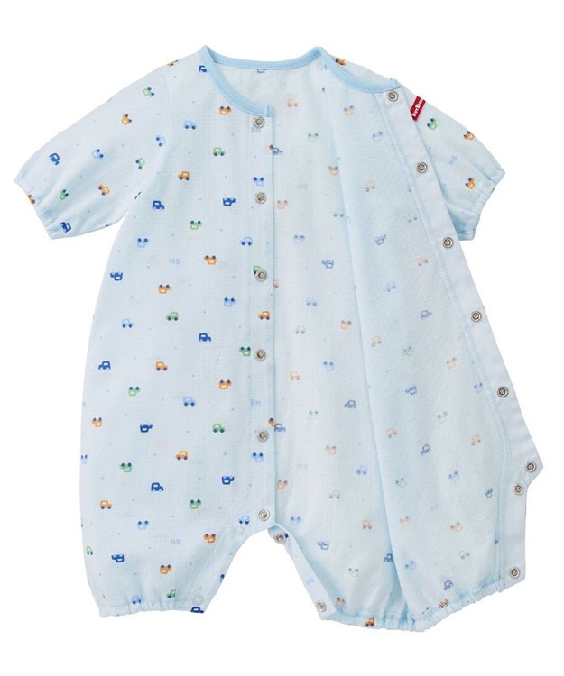 MIKI HOUSE HOT BISCUITS 【50-60cm】 総柄 プレオール ブルー