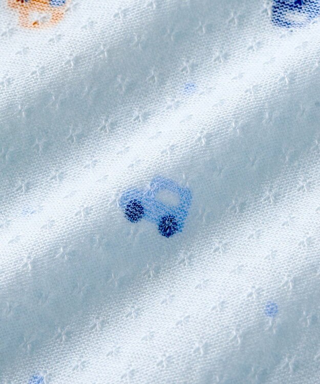 MIKI HOUSE HOT BISCUITS 【50-60cm】 総柄 プレオール ブルー