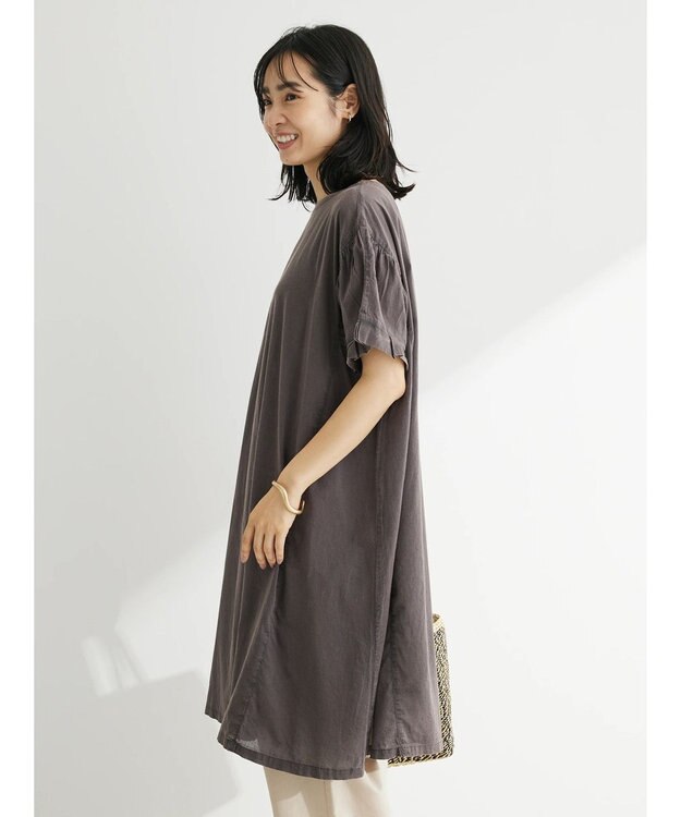 Green Parks Ｉ　ピグメント５分袖チュニック Charcoal Gray