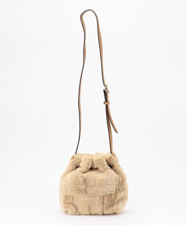 23区 【CLASSY.1月号掲載】フェイクファー ショルダーバッグ ベージュ系