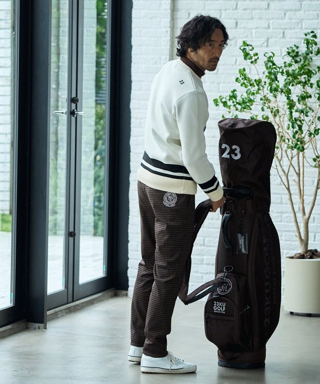 23区GOLF 【MEN】ガンクラブチェックプリントパンツ ダークブラウン系3