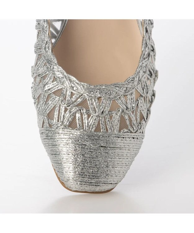 Riz raffinee <Riz raffinee>メッシュフラットパンプス シルバー