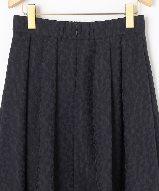 組曲 フラワージャカード フレアスカート ダークネイビー系