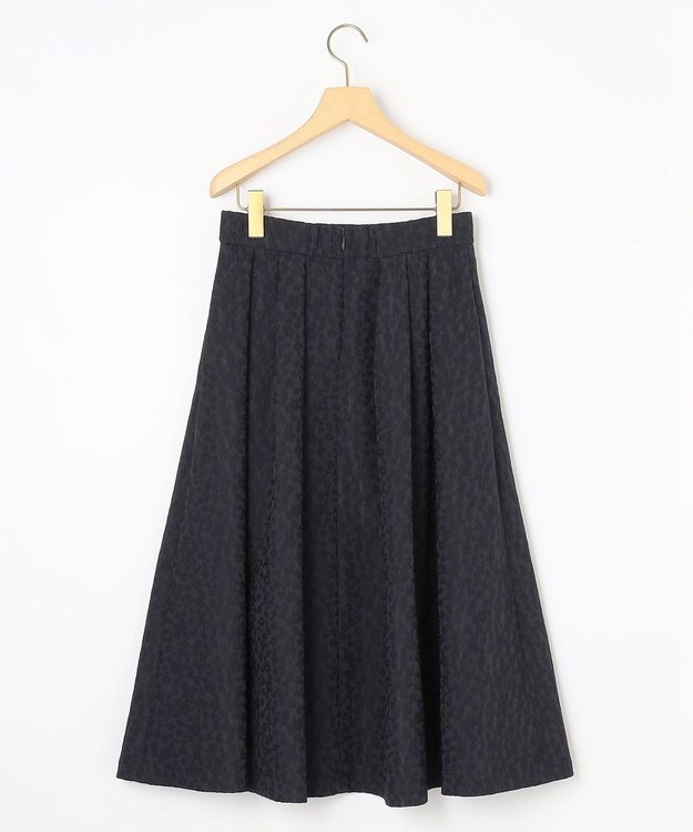 組曲 フラワージャカード フレアスカート ダークネイビー系