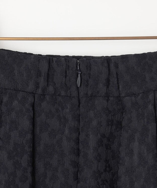 組曲 フラワージャカード フレアスカート ダークネイビー系