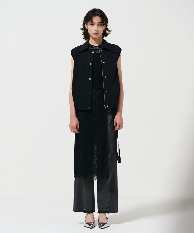 GRACE CONTINENTAL レースオーバースカート ブラック