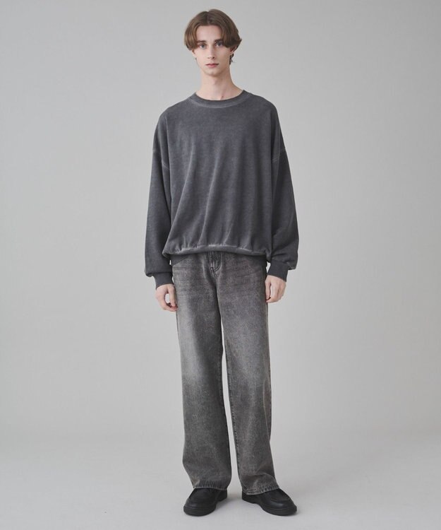 WEGO 【ユニセックス着用ITEM】バルーンクロップドプルオーバー ブラックその他