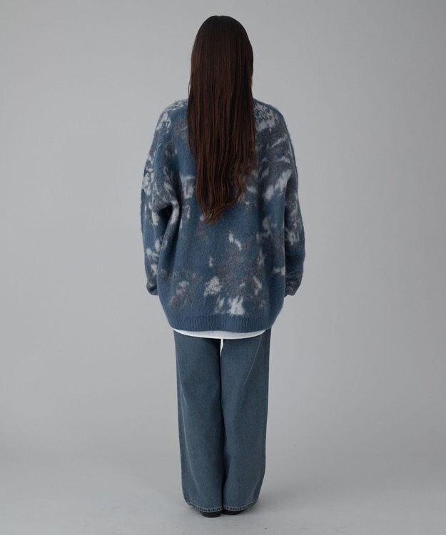 WEGO 【ユニセックス着用ITEM/MLサイズ展開】ファジーパターンプルオーバー ブルー