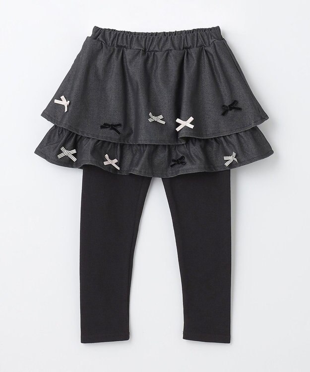 ANY KIDS デニム ニット スカッツ ブラックデニム