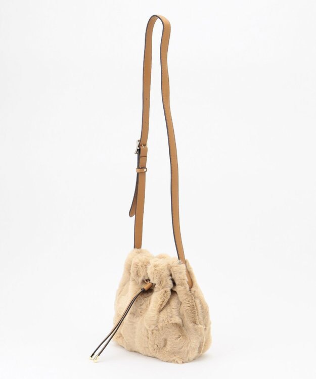 23区 【CLASSY.1月号掲載】フェイクファー ショルダーバッグ ベージュ系