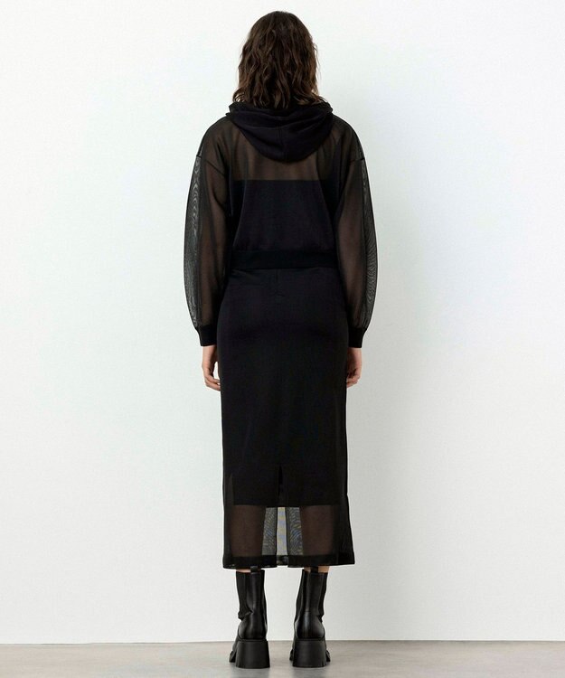 NAVE 【Nave・洗える】シアーニット スカート ブラック系