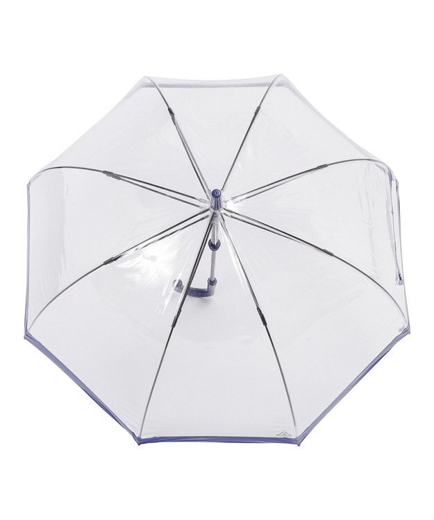 MOONBAT 【雑誌掲載／non・no】フルトン (FULTON) Birdcage ワンポイントロゴ 長傘 透明傘 ネイビーブルー