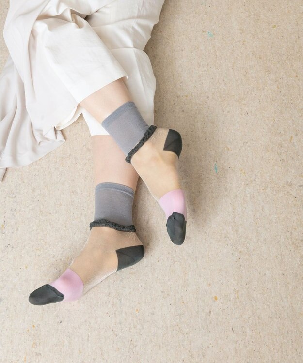 TRICOTE LAYER SHEER SOCKS / レイヤーシアーソックス 82BEIGE