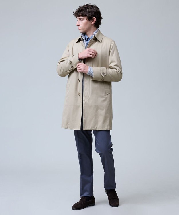 J.PRESS MEN 3シーズン対応【定番】コンパクトスピンギャバジン ステンカラーコート_25年モデル ベージュ系