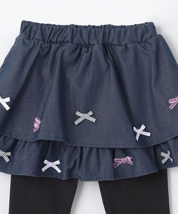 ANY KIDS デニム ニット スカッツ インディゴ