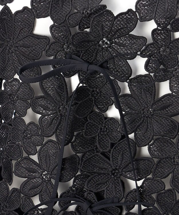 23区 【GOLD LABEL/見上愛さん着用】エンブロイダリーレース ジレ ブラック系