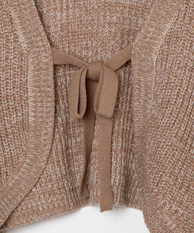 WEGO リボンニットボレロ ベージュ