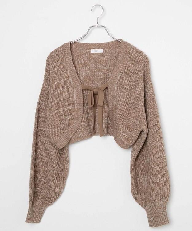 WEGO リボンニットボレロ ベージュ