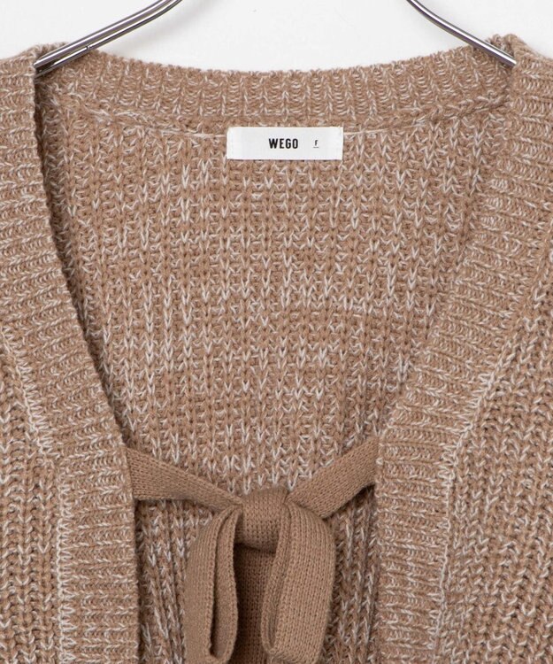 WEGO リボンニットボレロ ベージュ