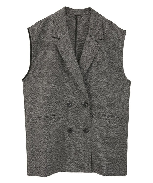 AMERICAN HOLIC テーラードミドル丈ジレ Mix