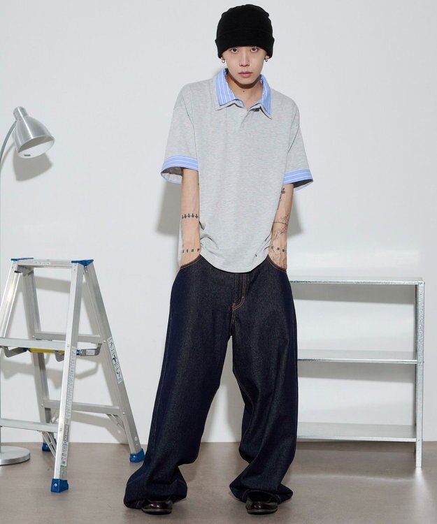 WEGO 【ユニセックス着用ITEM】シャツレイヤードT（SS） グレー