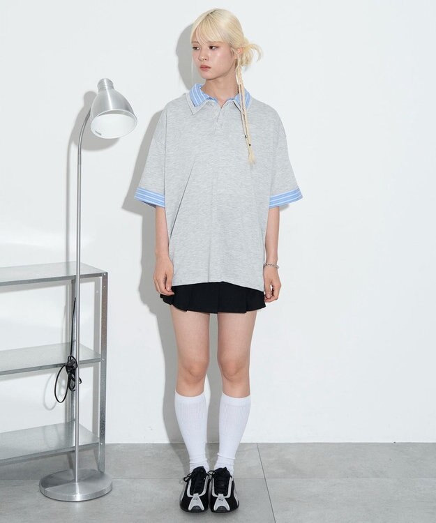WEGO 【ユニセックス着用ITEM】シャツレイヤードT（SS） グレー