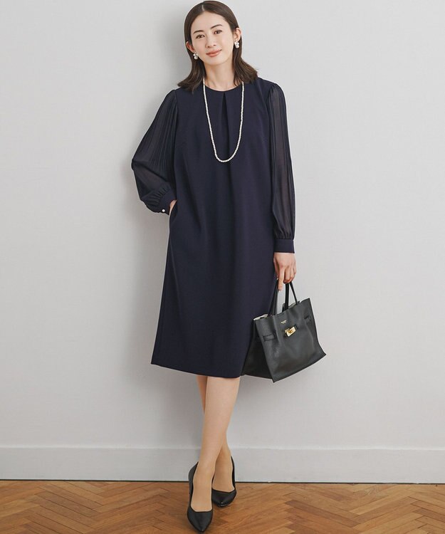 23区 パール ロンデル  ロング ネックレス シルバー系