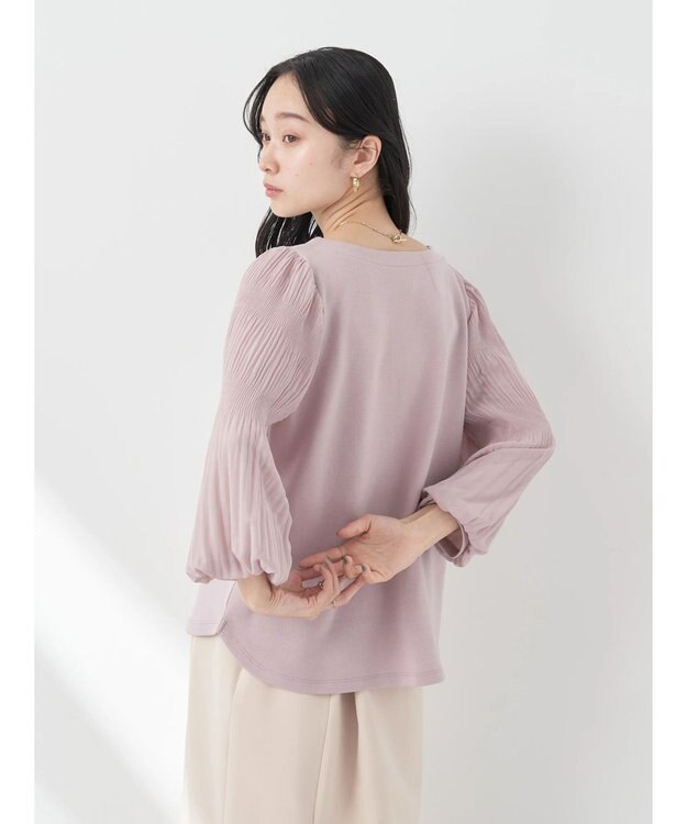 earth music&ecology マジョリカプリーツプルオーバー Grayish Pink