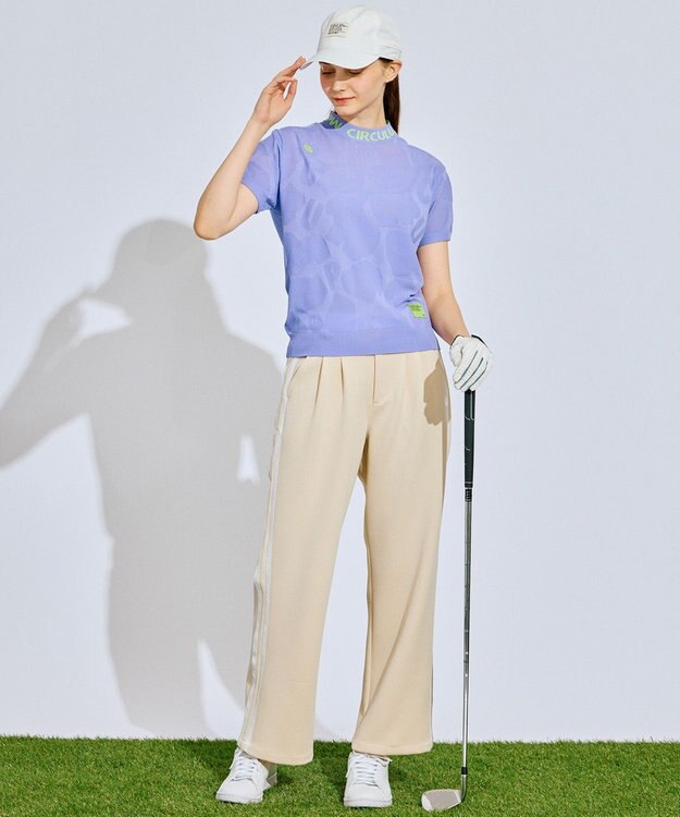 PW CIRCULUS 【WOMEN】イージーワイドパンツ ゴルフウェア レディース アイボリー系