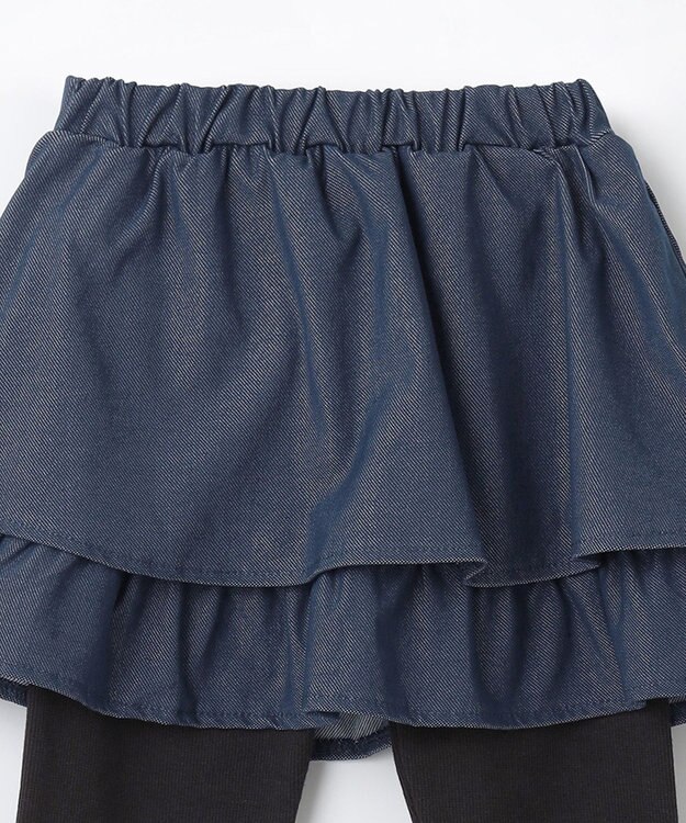 ANY KIDS デニム ニット スカッツ インディゴ