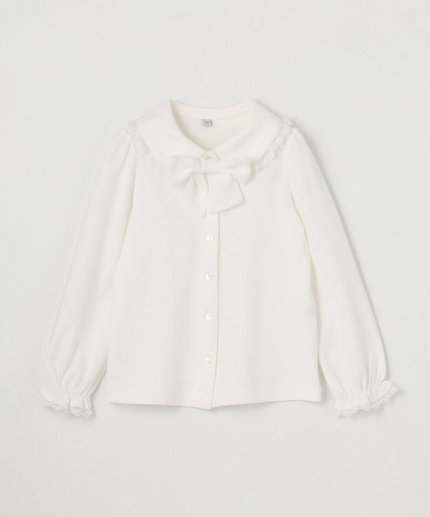 ANY KIDS リボン付き インナー ブラウス ホワイト