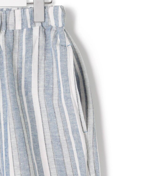 J.PRESS YORK STREET 【WOMEN】コットンリネン　ワイドパンツ ブルー系1