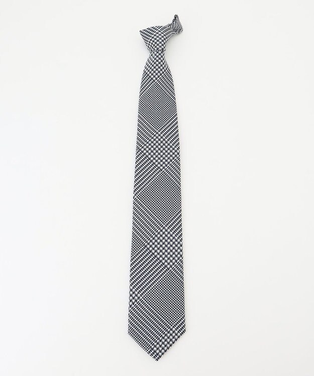 KASHIYAMA KASHIYAMAオリジナル【JAPAN MADE】グレンチェックネクタイ グレー