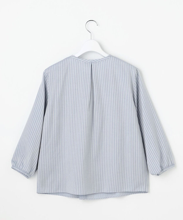 J.PRESS LADIES プロビスストライプ＆チェック カットソー サックスストライプ系